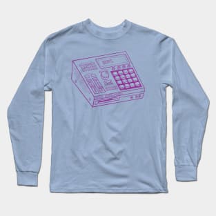 Beat Maker (Violet Lines) Analog / Music Long Sleeve T-Shirt